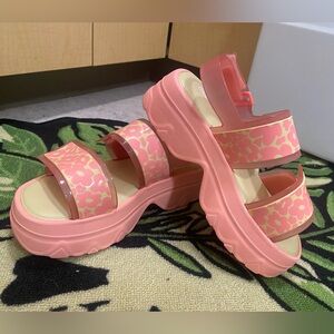 Size 6 Chunky/Platform Floral Melissa Sandals